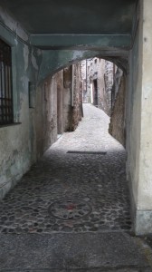 Eine typische Gasse in Morcote